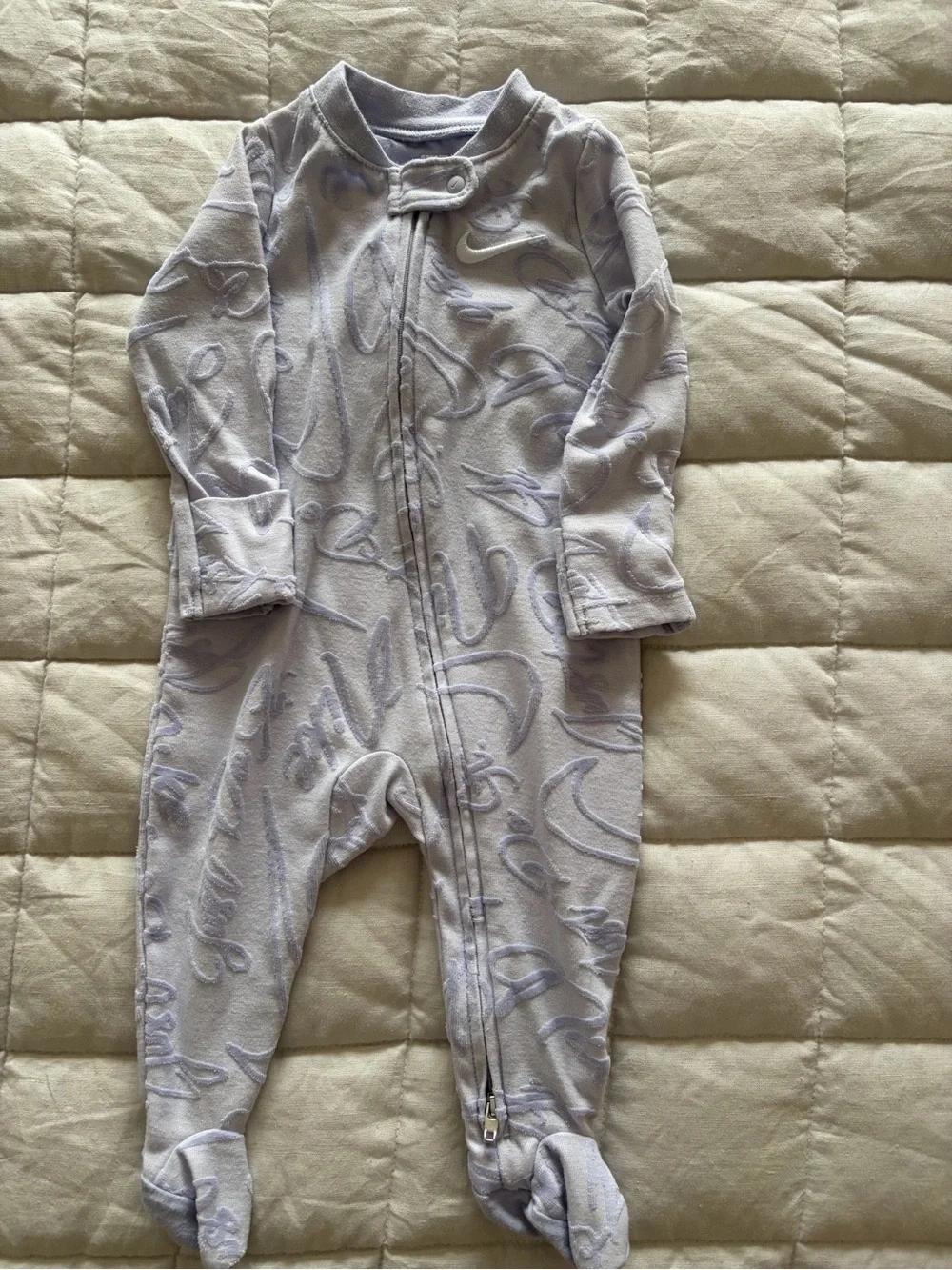 Nike Lavender/Purple Baby Footed One-Piece